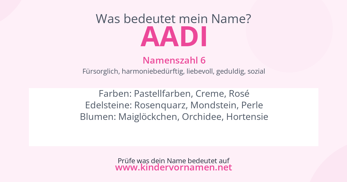 Was bedeutet der Name Aadi?