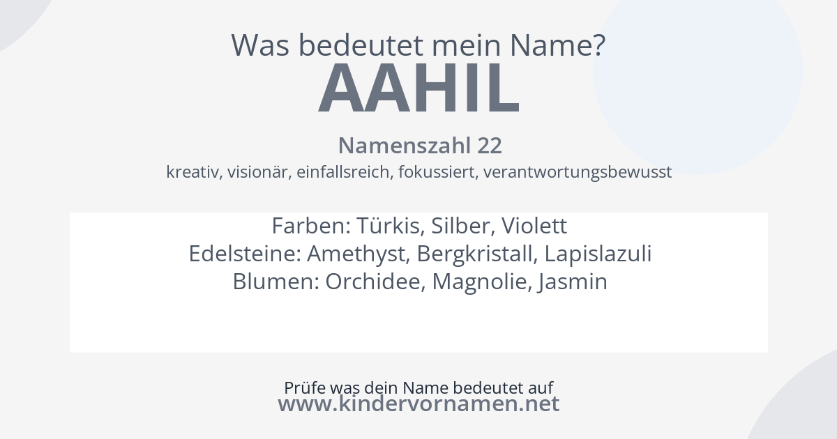 Was bedeutet der Name Aahil?