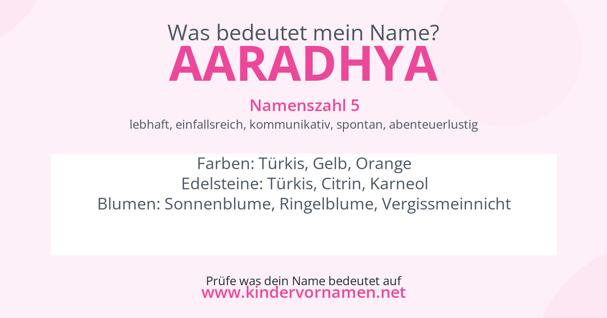 Was bedeutet der Name Aaradhya?