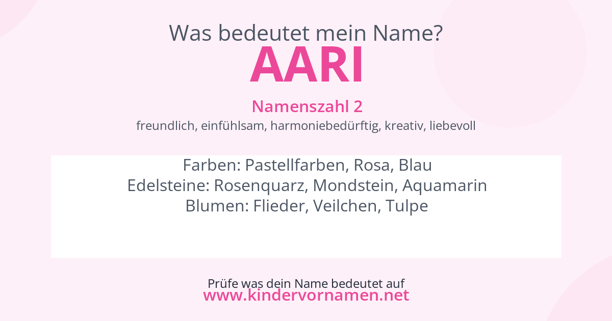 Was bedeutet der Name Aari?