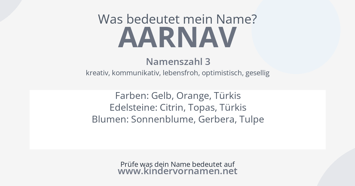Was bedeutet der Name Aarnav?
