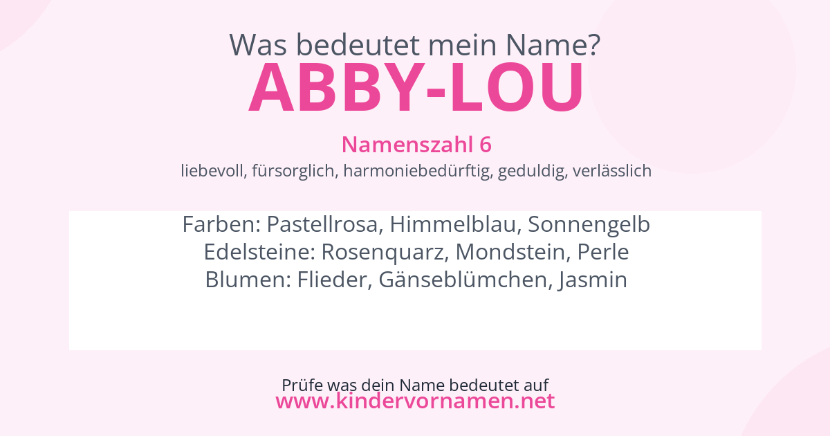 Was bedeutet der Name Abby-Lou?