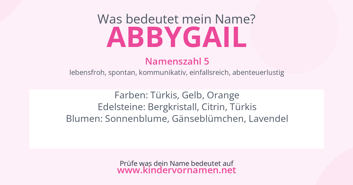 Was bedeutet der Name Abbygail?