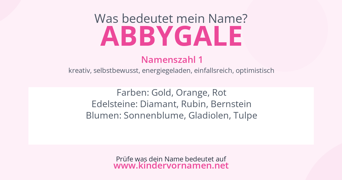 Was bedeutet der Name Abbygale?