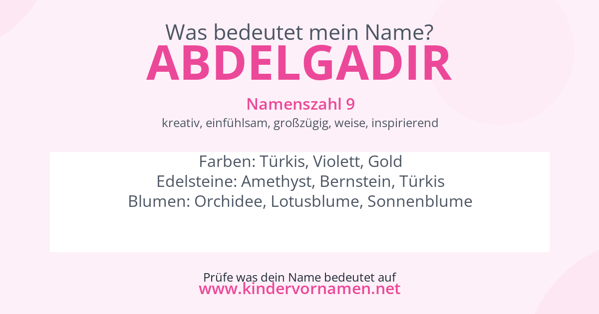 Was bedeutet der Name Abdelgadir?