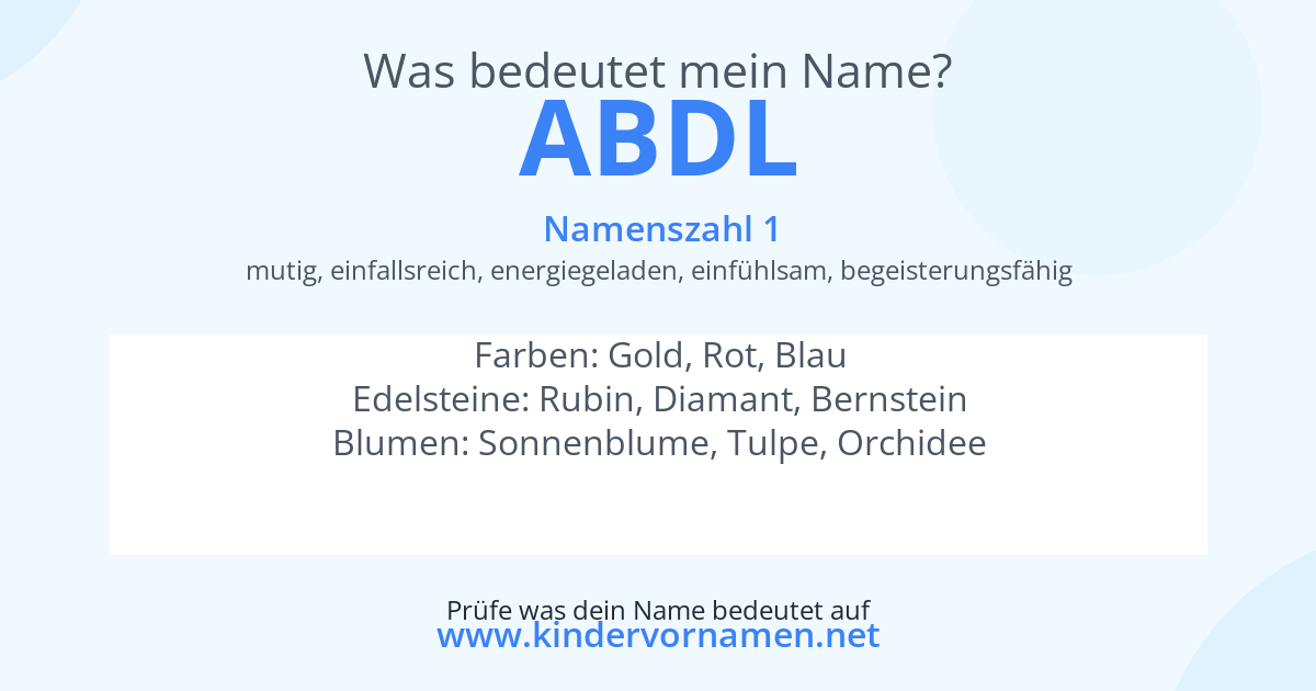 Was bedeutet der Name Abdl?