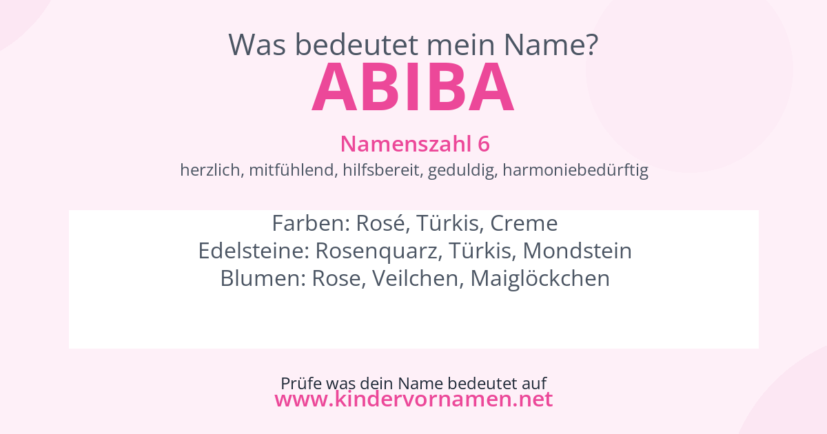 Was bedeutet der Name Abiba?