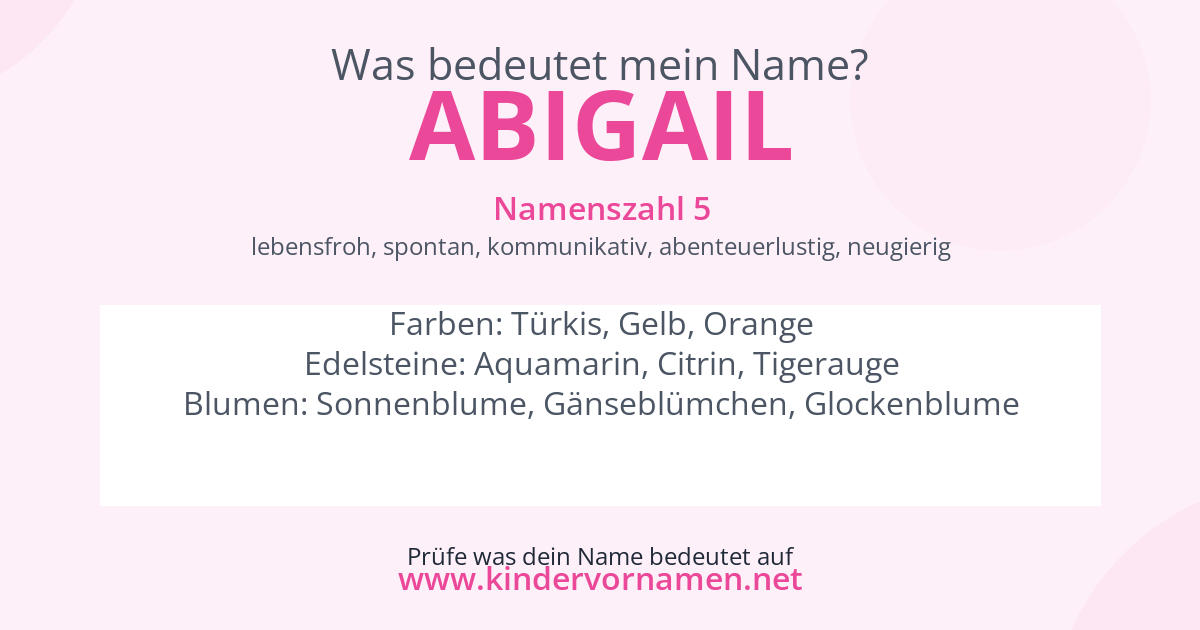 Was bedeutet der Name Abigail?
