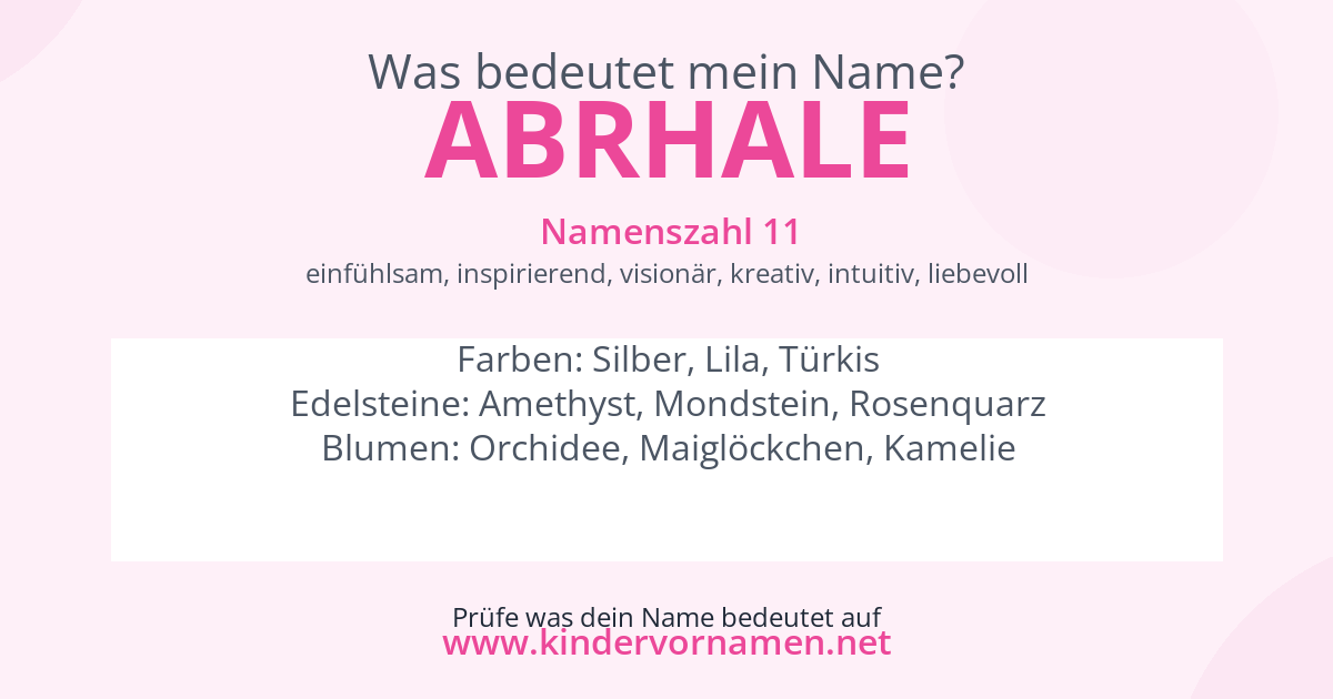 Was bedeutet der Name Abrhale?