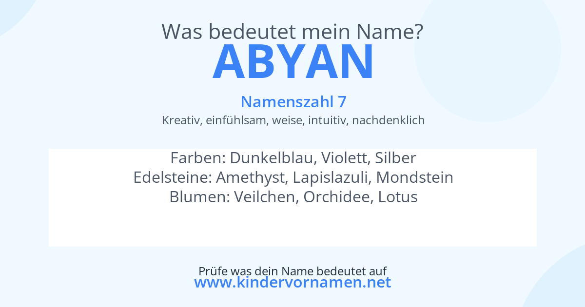 Was bedeutet der Name Abyan?