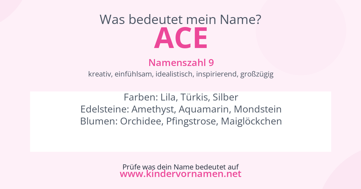 Was bedeutet der Name Ace?