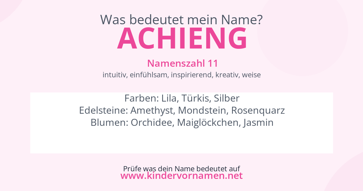 Was bedeutet der Name Achieng?