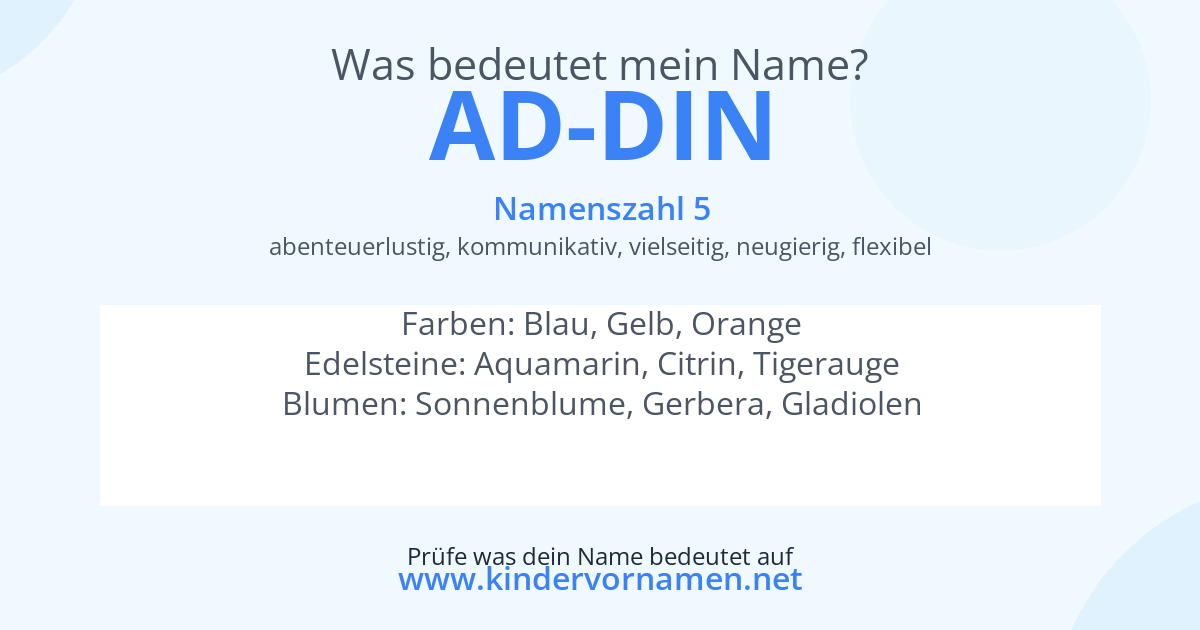 Was bedeutet der Name ad-Din?