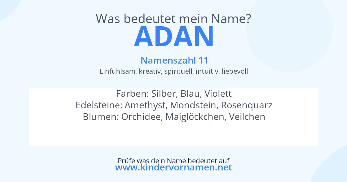 Was bedeutet der Name Adan?