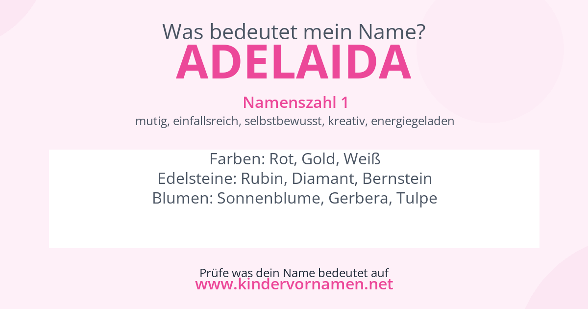 Was bedeutet der Name Adelaida?