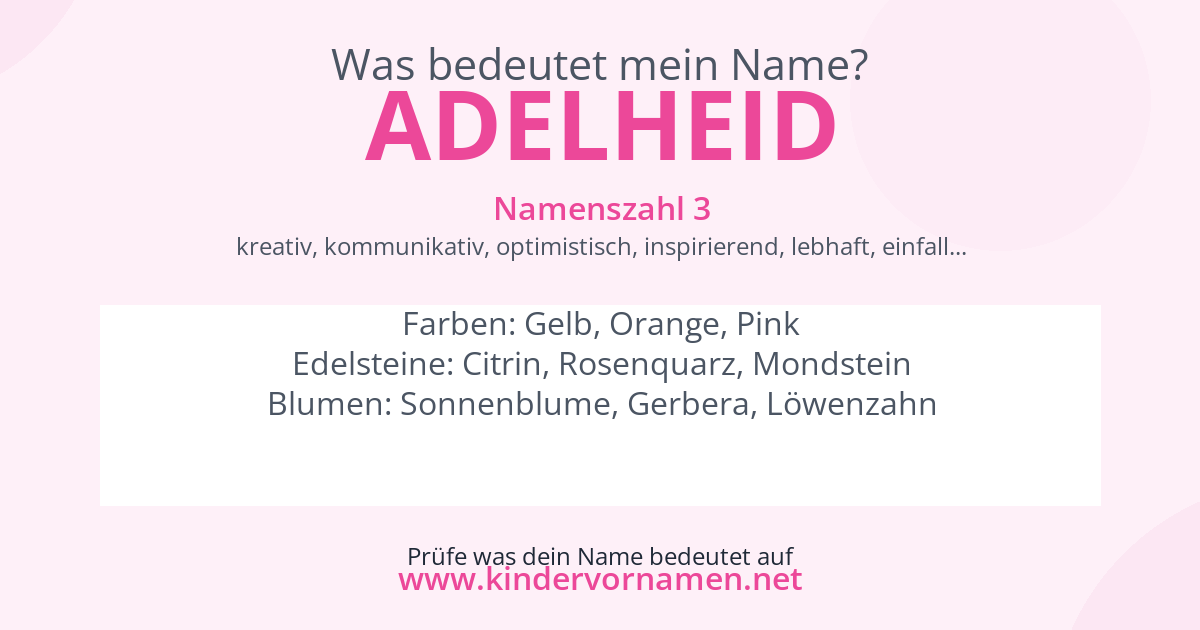 Was bedeutet der Name Adelheid?