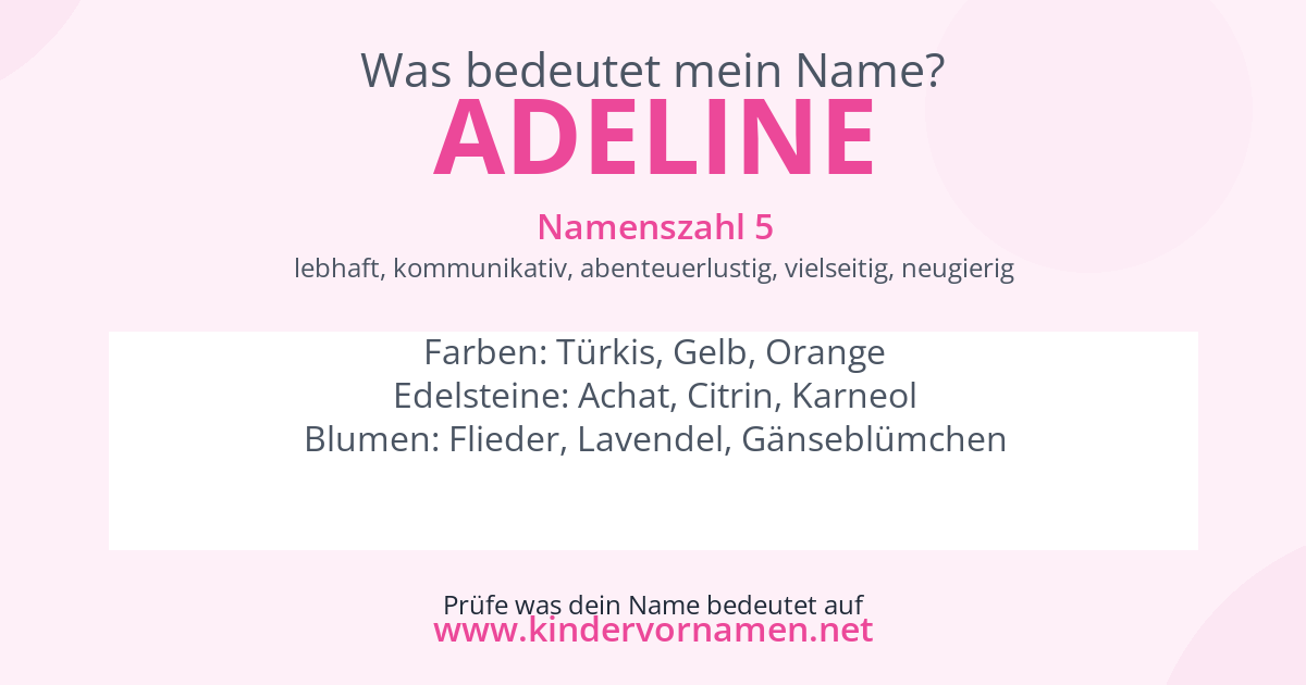 Was bedeutet der Name Adeline?