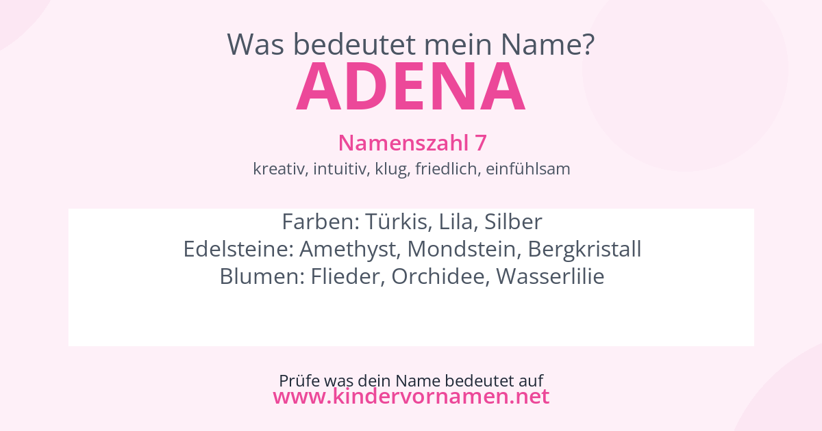 Was bedeutet der Name Adena?