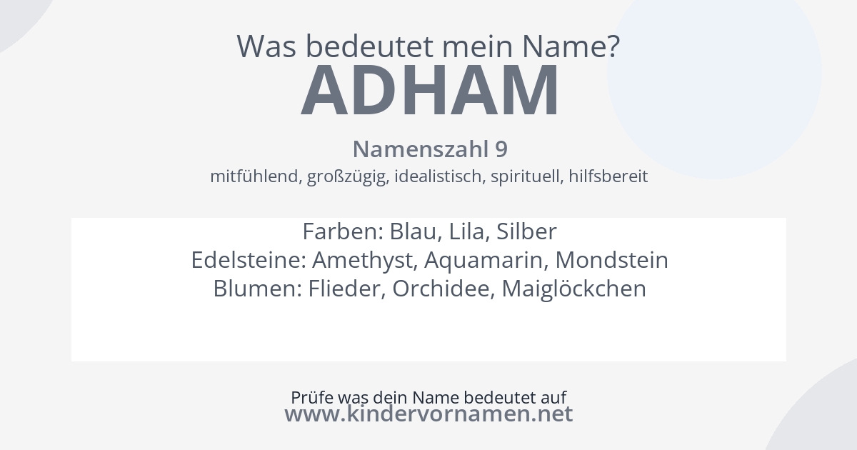 Was bedeutet der Name Adham?