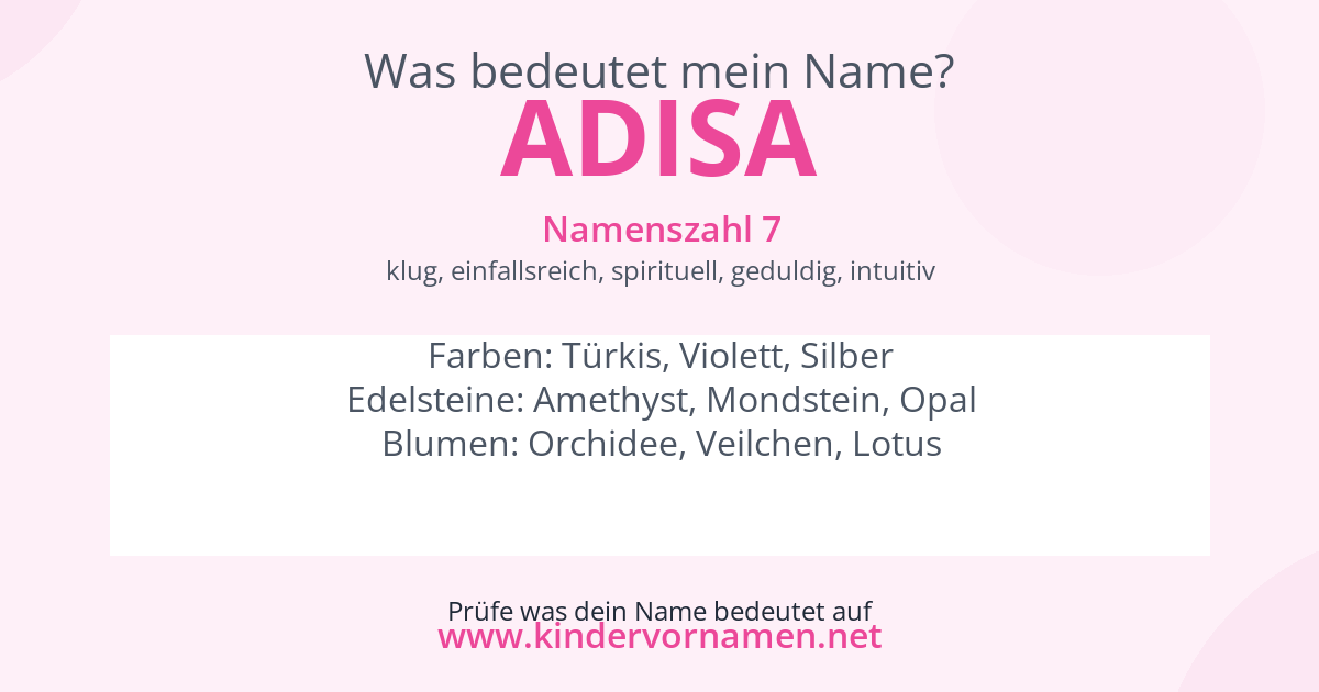 Was bedeutet der Name Adisa?