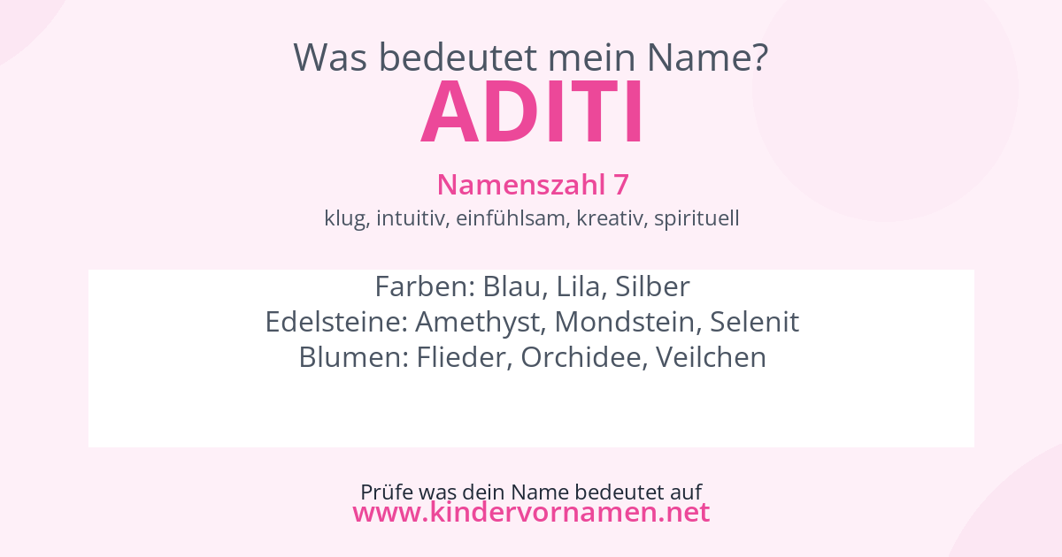 Was bedeutet der Name Aditi?