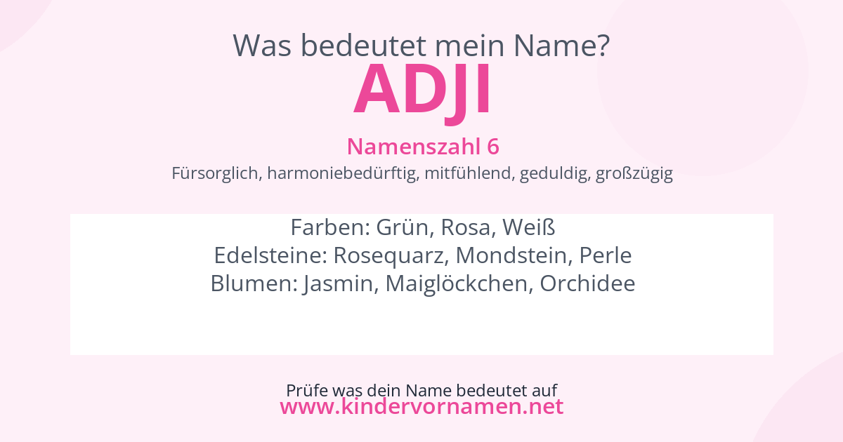 Was bedeutet der Name Adji?