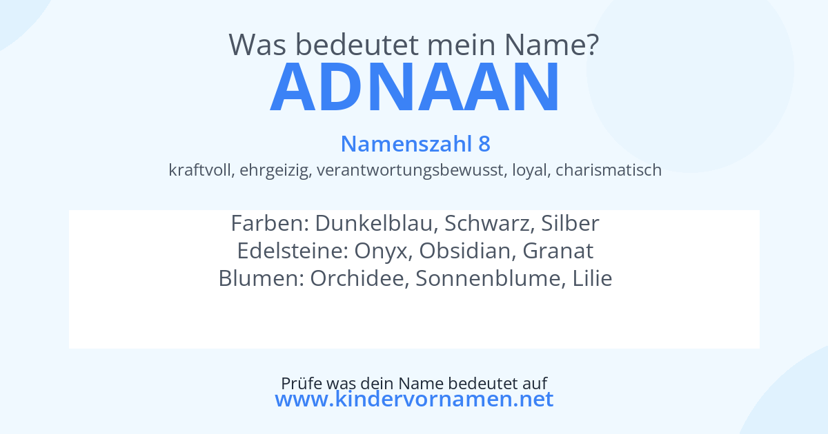 Was bedeutet der Name Adnaan?