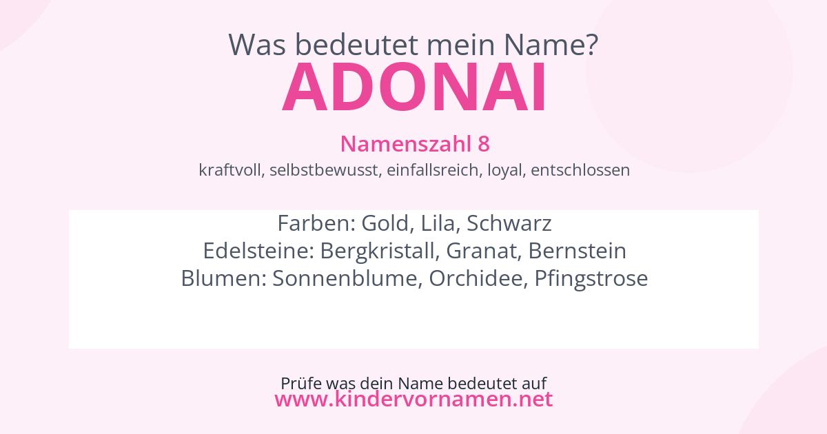 Was bedeutet der Name Adonai?