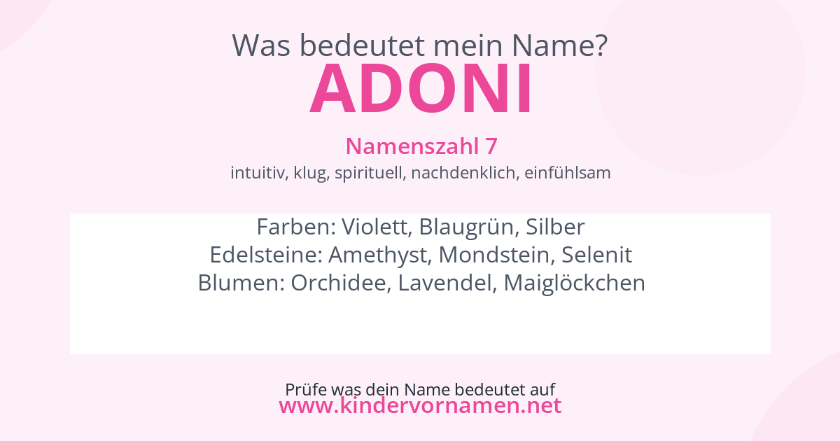 Was bedeutet der Name Adoni?