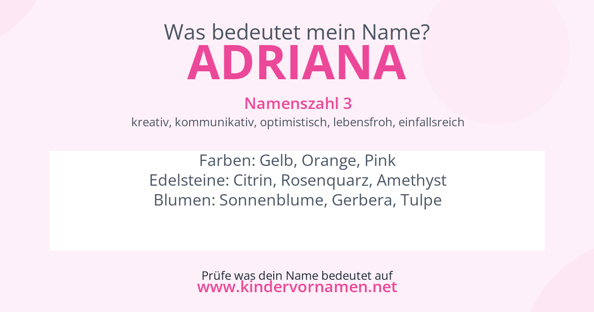 Was bedeutet der Name Adriana?