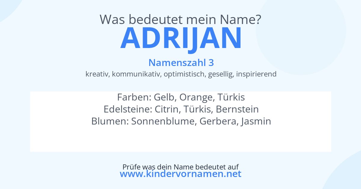 Was bedeutet der Name Adrijan?