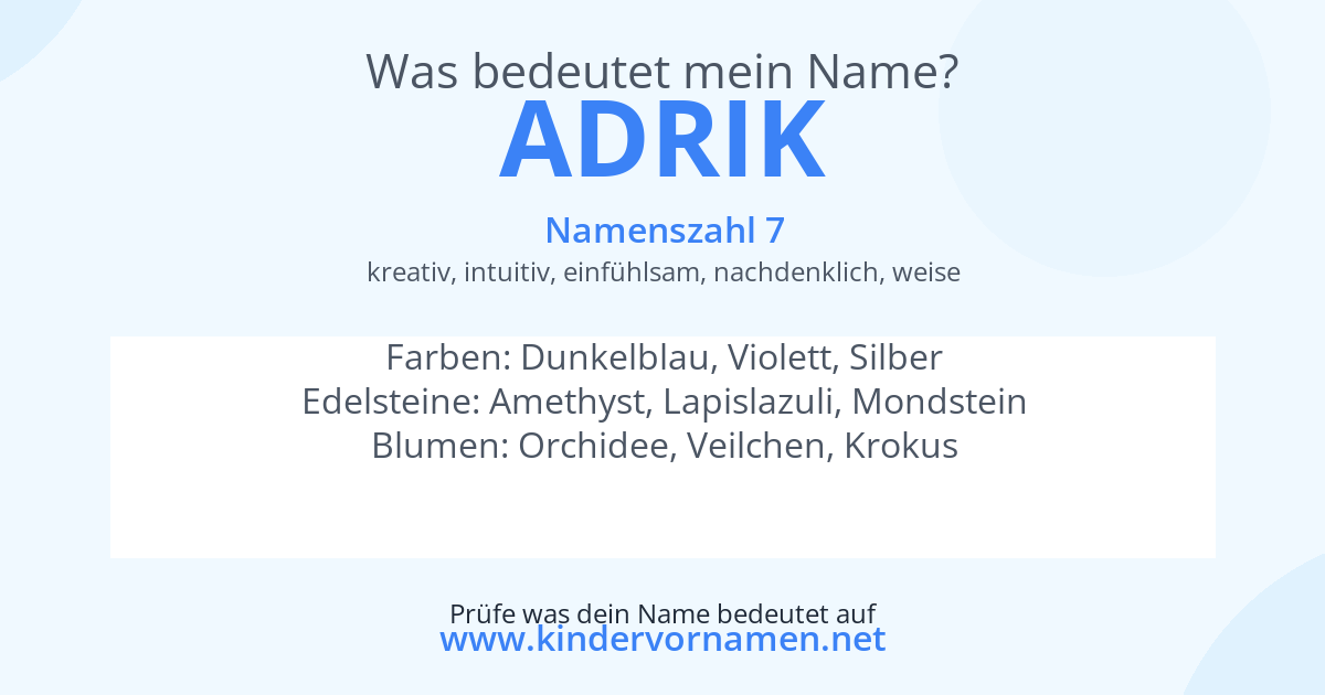 Was bedeutet der Name Adrik?