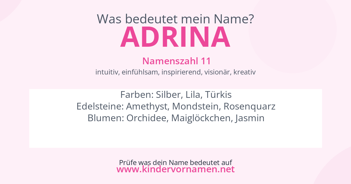 Was bedeutet der Name Adrina?