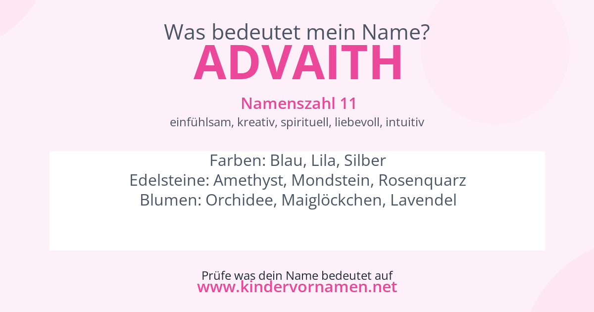 Was bedeutet der Name Advaith?