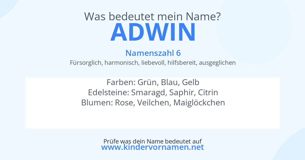 Was bedeutet der Name Adwin?