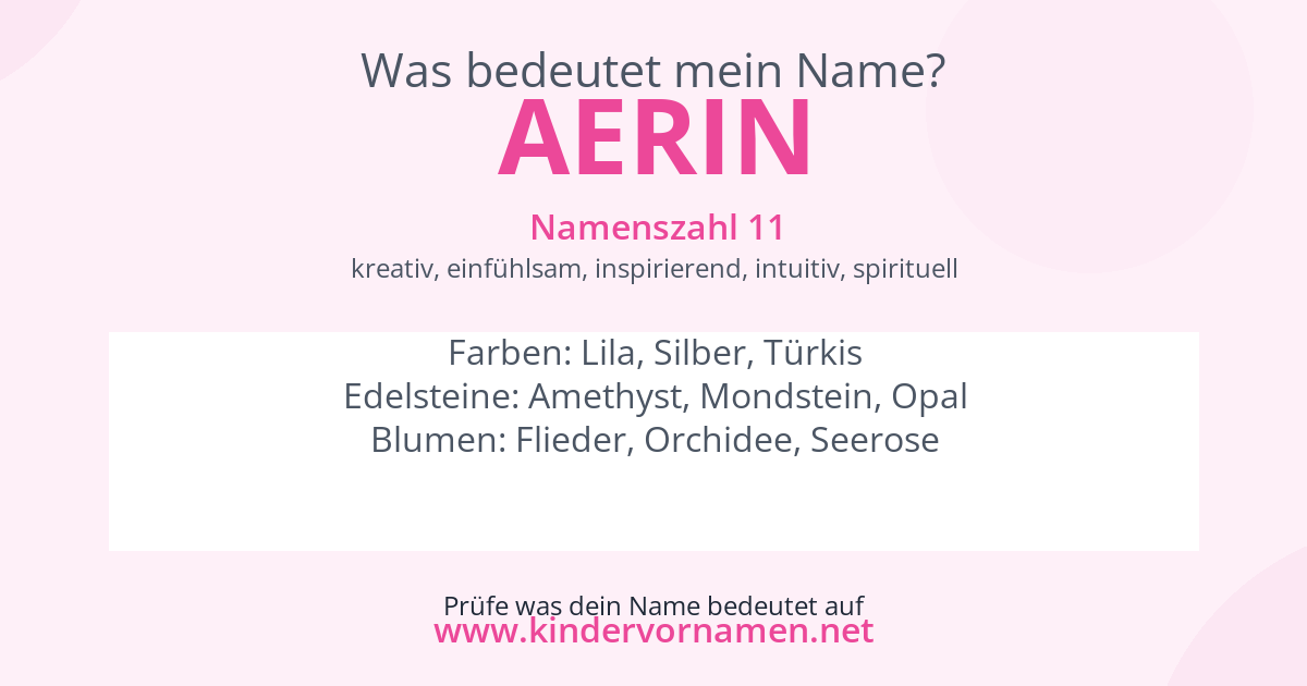 Was bedeutet der Name Aerin?