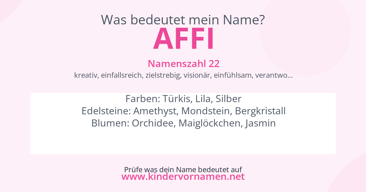 Was bedeutet der Name Affi?