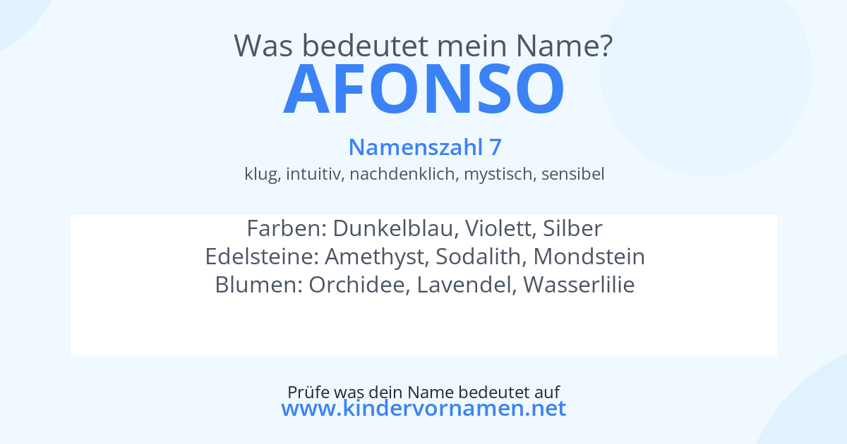 Was bedeutet der Name Afonso?