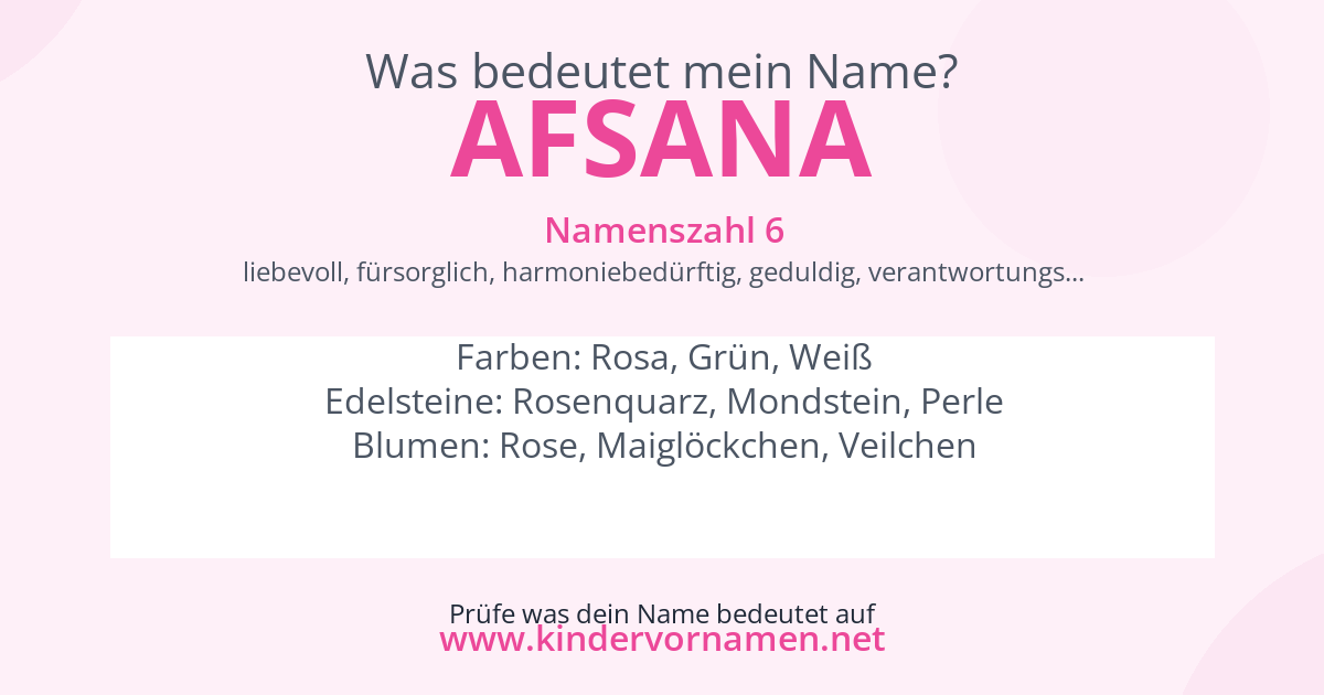Was bedeutet der Name Afsana?