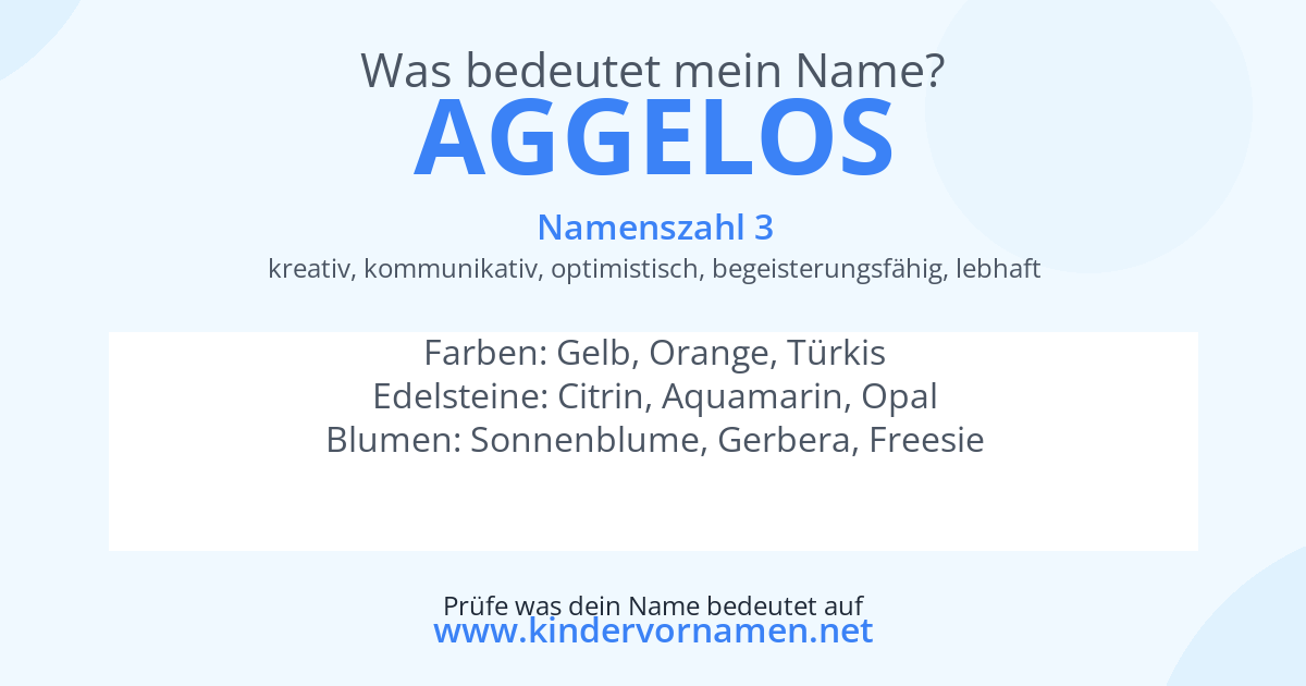 Was bedeutet der Name Aggelos?