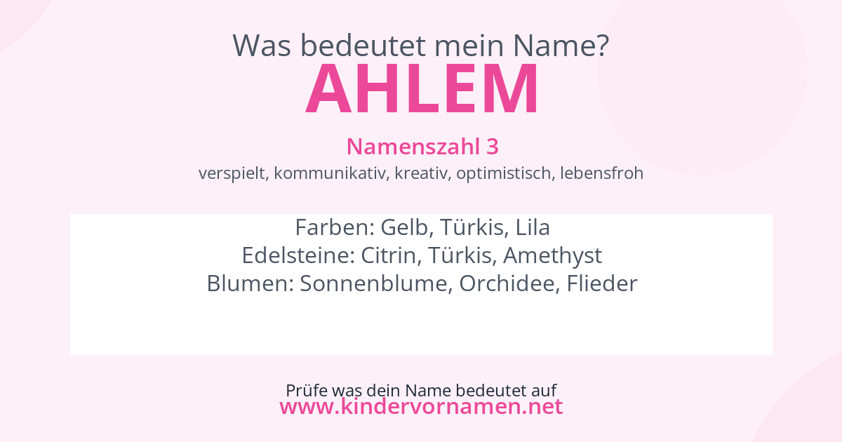 Was bedeutet der Name Ahlem?