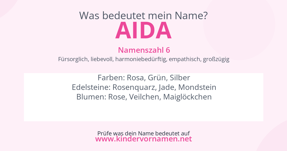 Was bedeutet der Name Aida?