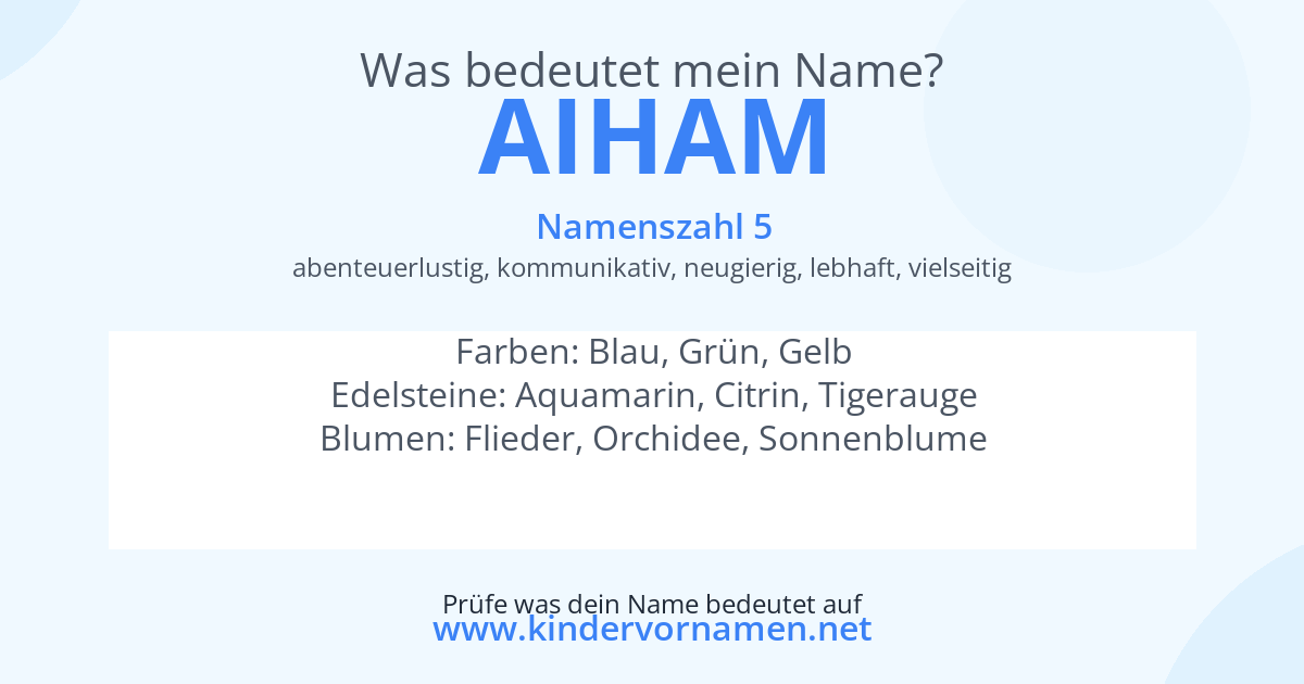 Was bedeutet der Name Aiham?