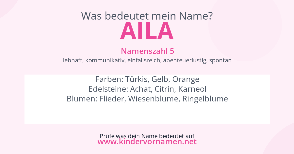 Was bedeutet der Name Aila?
