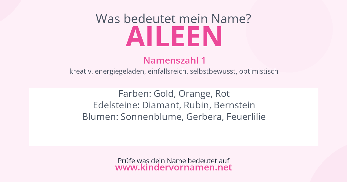 Was bedeutet der Name Aileen?