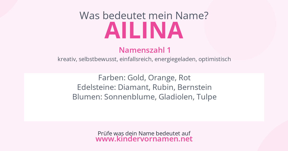 Was bedeutet der Name Ailina?