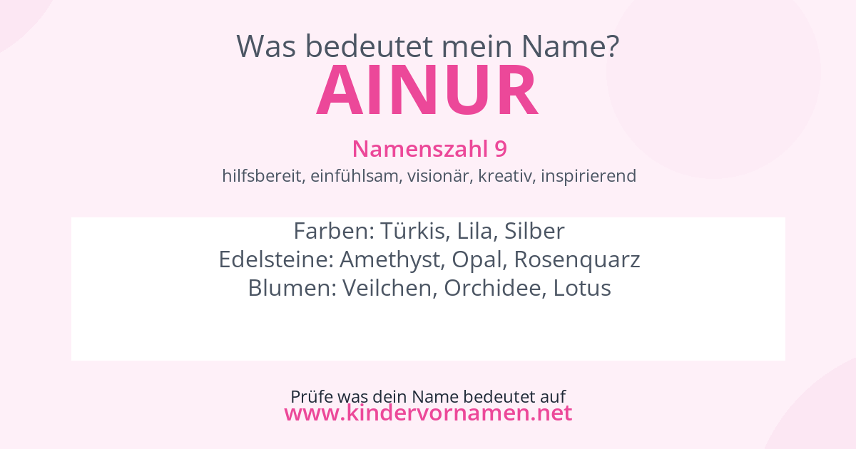 Was bedeutet der Name Ainur?