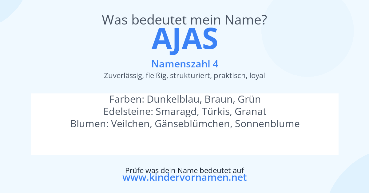 Was bedeutet der Name Ajas?