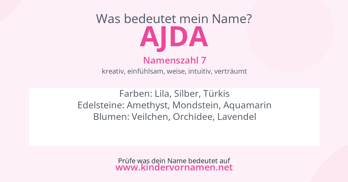 Was bedeutet der Name Ajda?