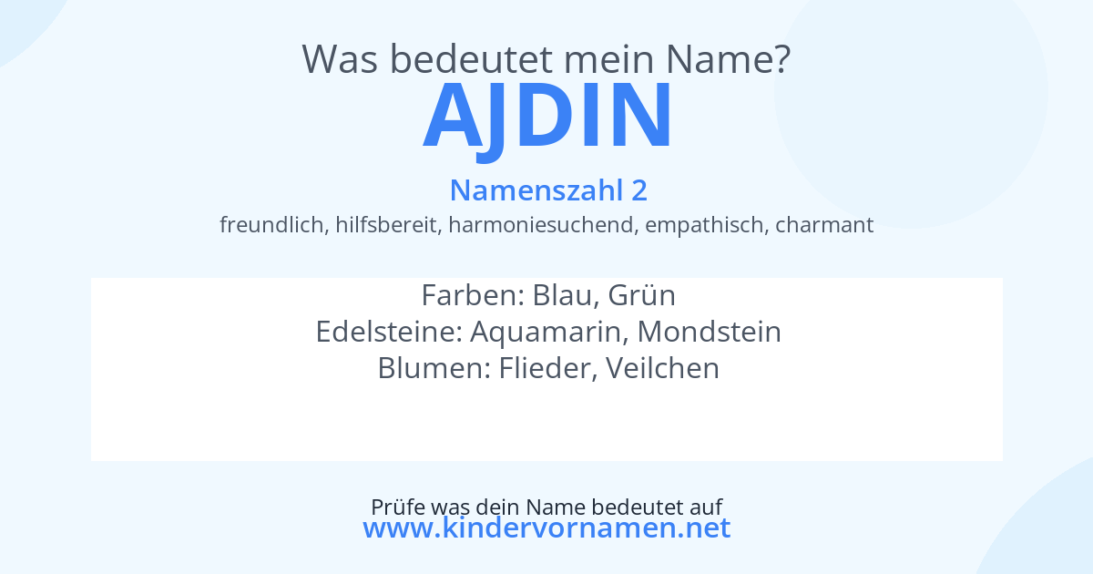 Was bedeutet der Name Ajdin?